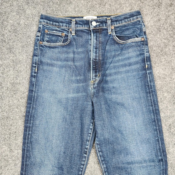 Agolde Pinch Waist Skinny Jeans Womens 28 Blue High Rise Stretch Denim USA - Picture 2 of 16